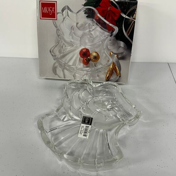 7.75" Mikasa Holiday Heavenly Song Crystal Bowl, New in box - Picture 3 of 7